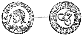 Silver coin coined for Canute the Great